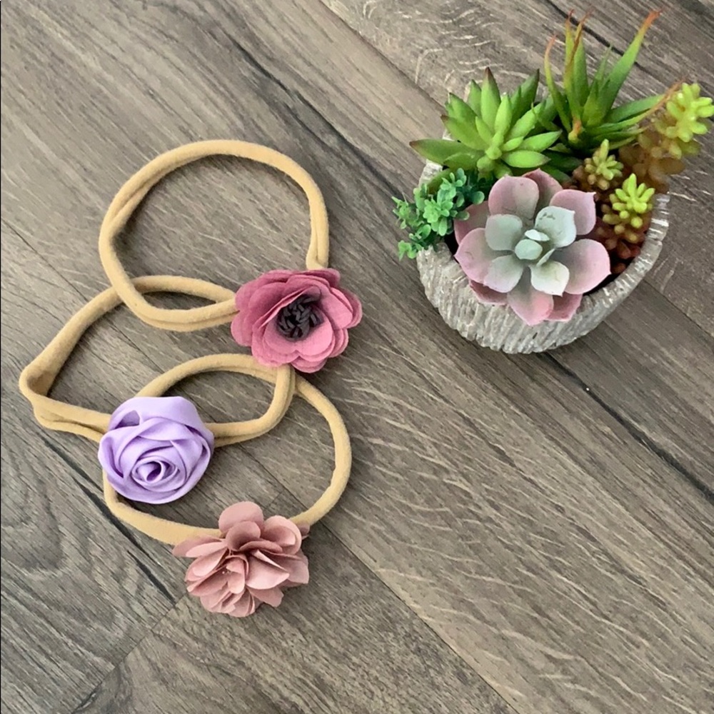 💜 Purple Floral Headband Bundle
